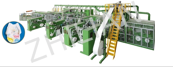 Baby Pull Up Pampers Manufacturing Machine 2pcs Type 450pcs / min