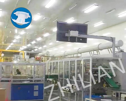 Comfortable Ultra Thin Baby Diaper Production Machine 400 pcs / min