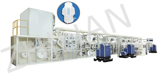 Ladies Fully Automatic Sanitary Pad Making Machine 1200 pcs / min
